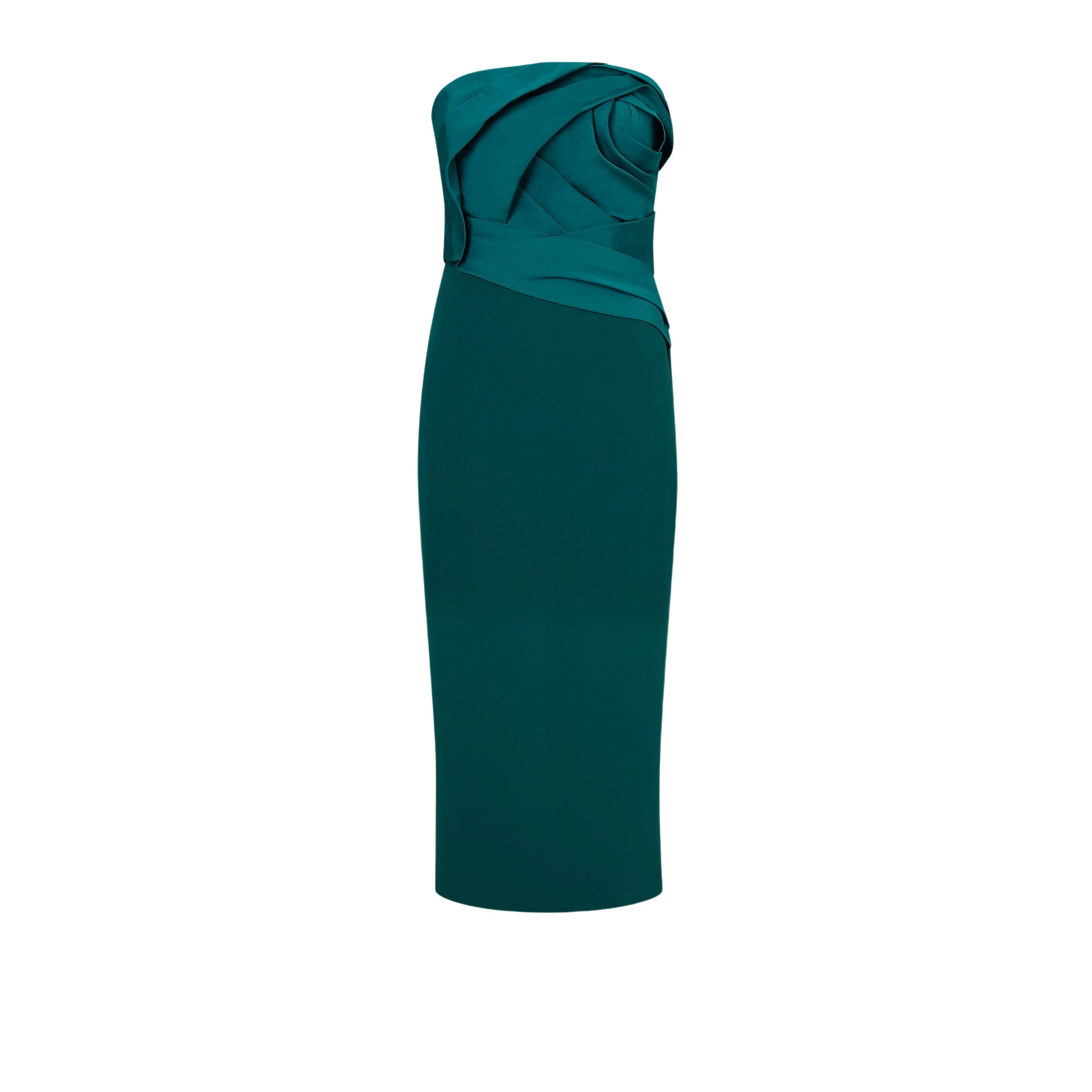 Safiyaa-Arla-Alpine-Green-Midi-Dress-539669_nobg Arla Alpine Green Midi Dress - Image 1