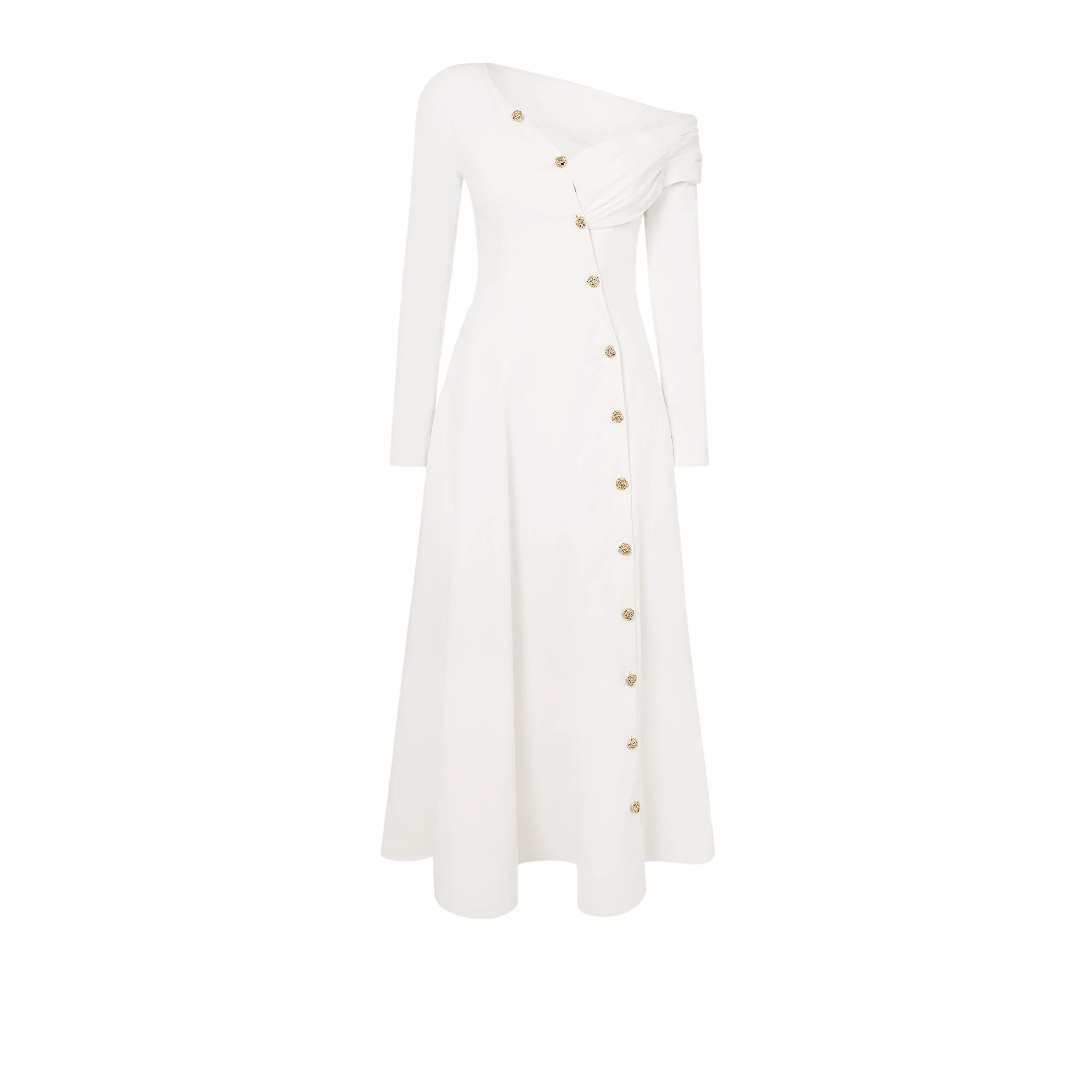 Safiyaa-Blaike-Ivory-Midi-Dress-553829_nobg Blaike Ivory Midi Dress - Image 1