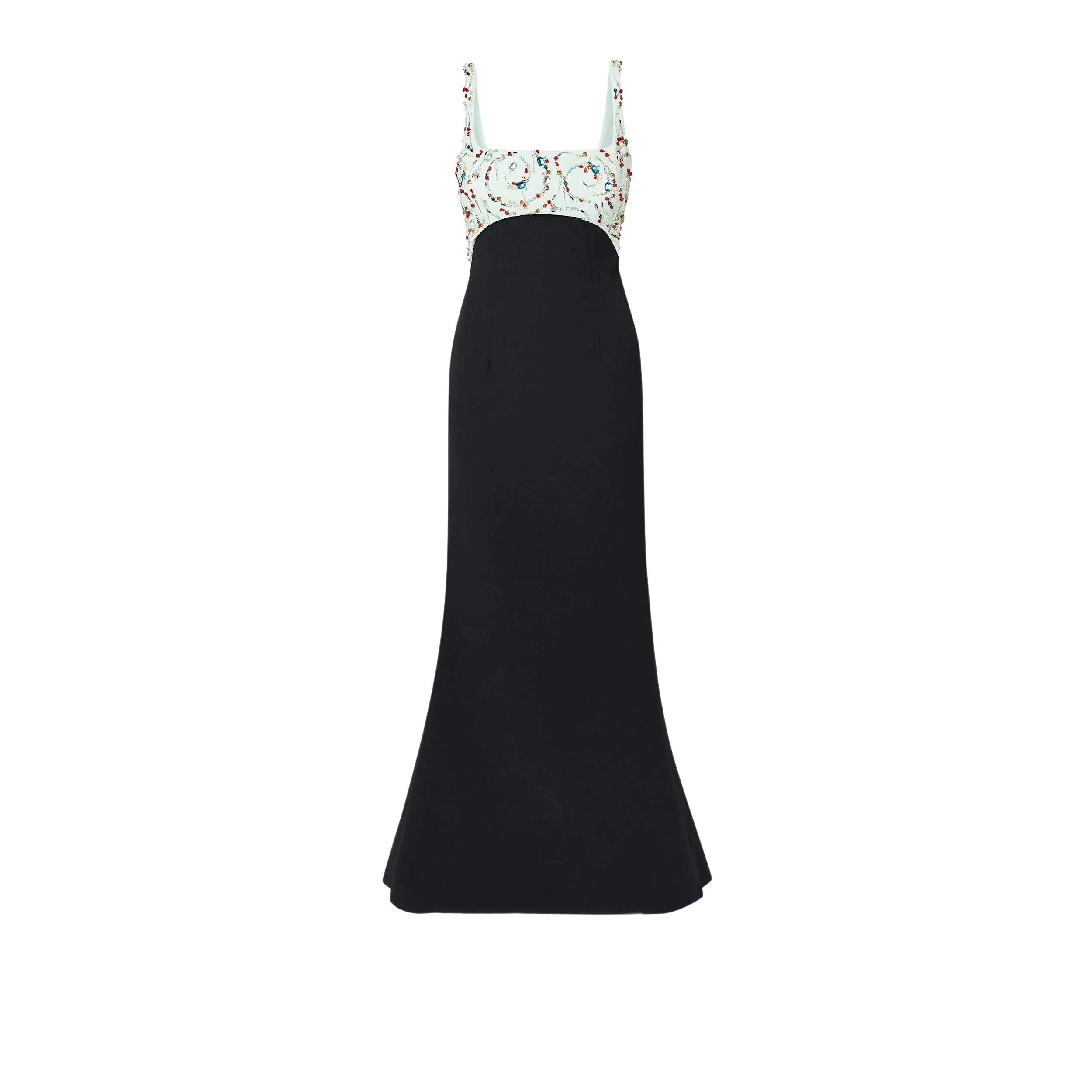 Safiyaa-Ezda-Black-Spearmint-Long-Dress-557952_nobg Ezda Black & Spearmint Long Dress - Image 1