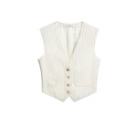 Lana Ivory Pinstripe Waistcoat