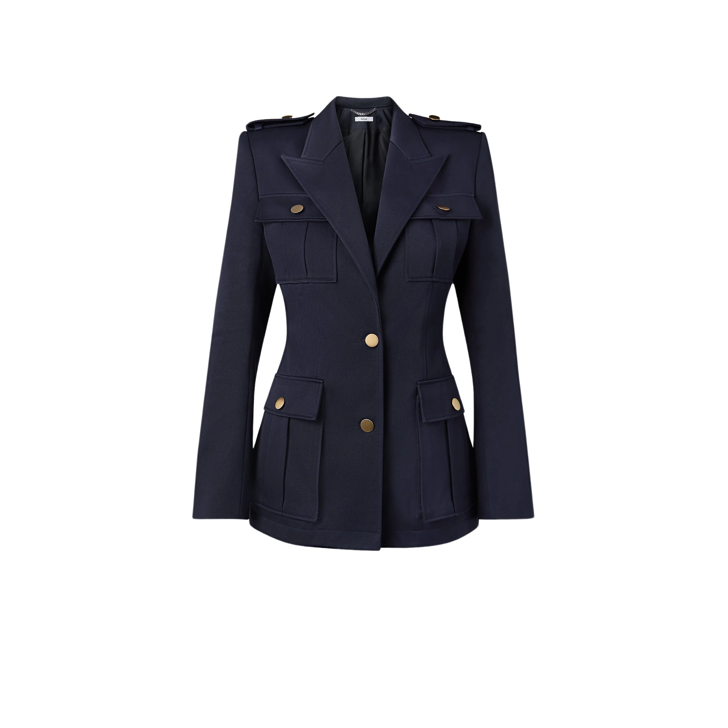 Safiyaa-Ursa-Midnight-Navy-Jacket-536838_nobg Ursa Midnight Navy Jacket - Image 1