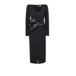 Yenna Black Midi Dress