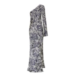 Anthea Silk One Shoulder Maxi Dress
