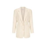 Irena Double Pocket Blazer With Belt - Rice