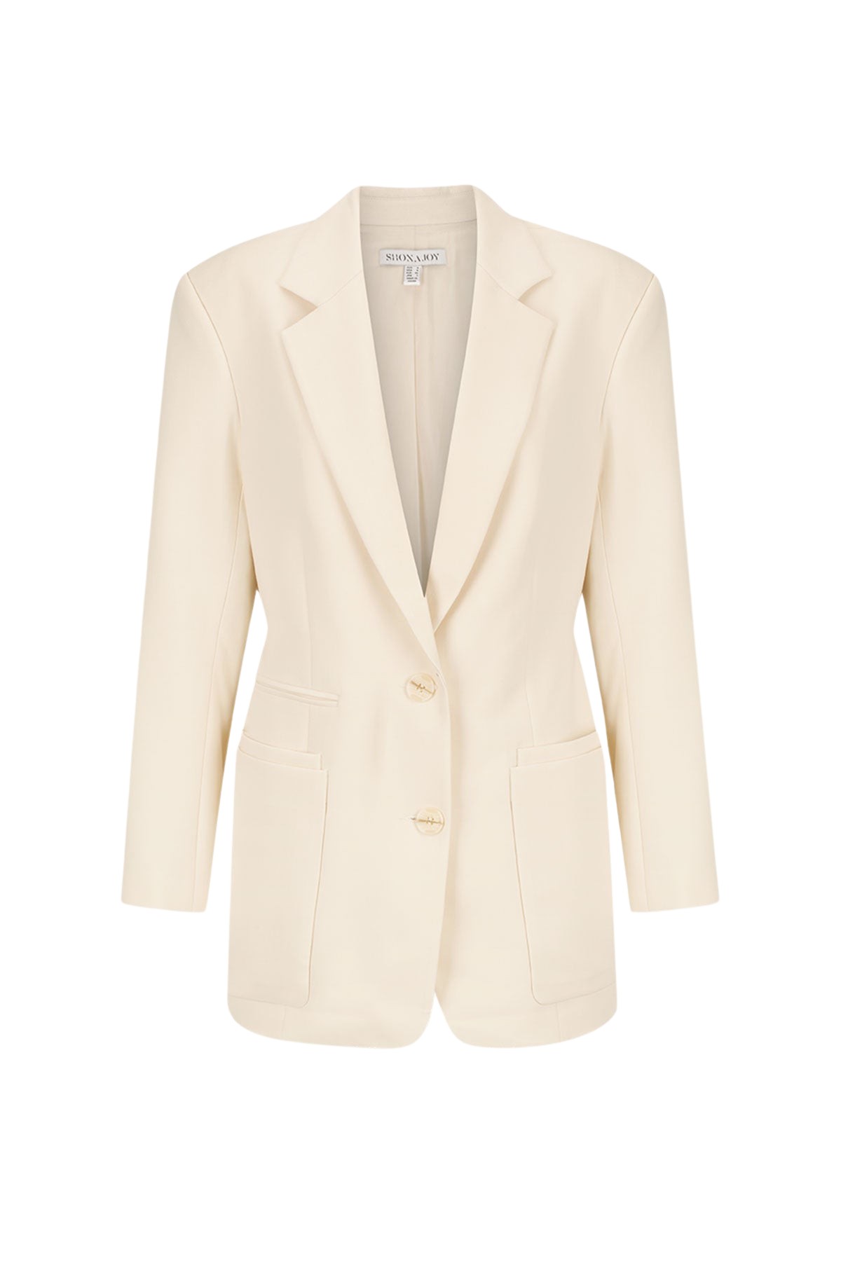 Shona Joy Irena Double Pocket Blazer With Belt – Rice