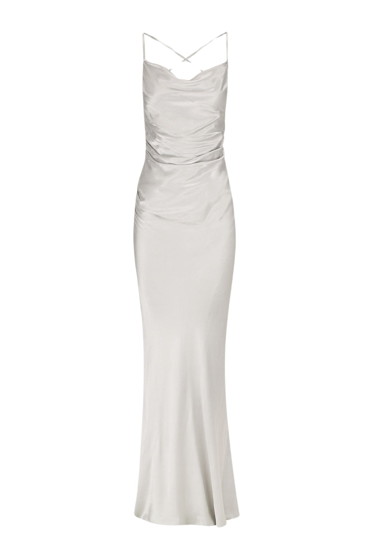 Shona Joy La Lune Lace Back Maxi Dress – Silver