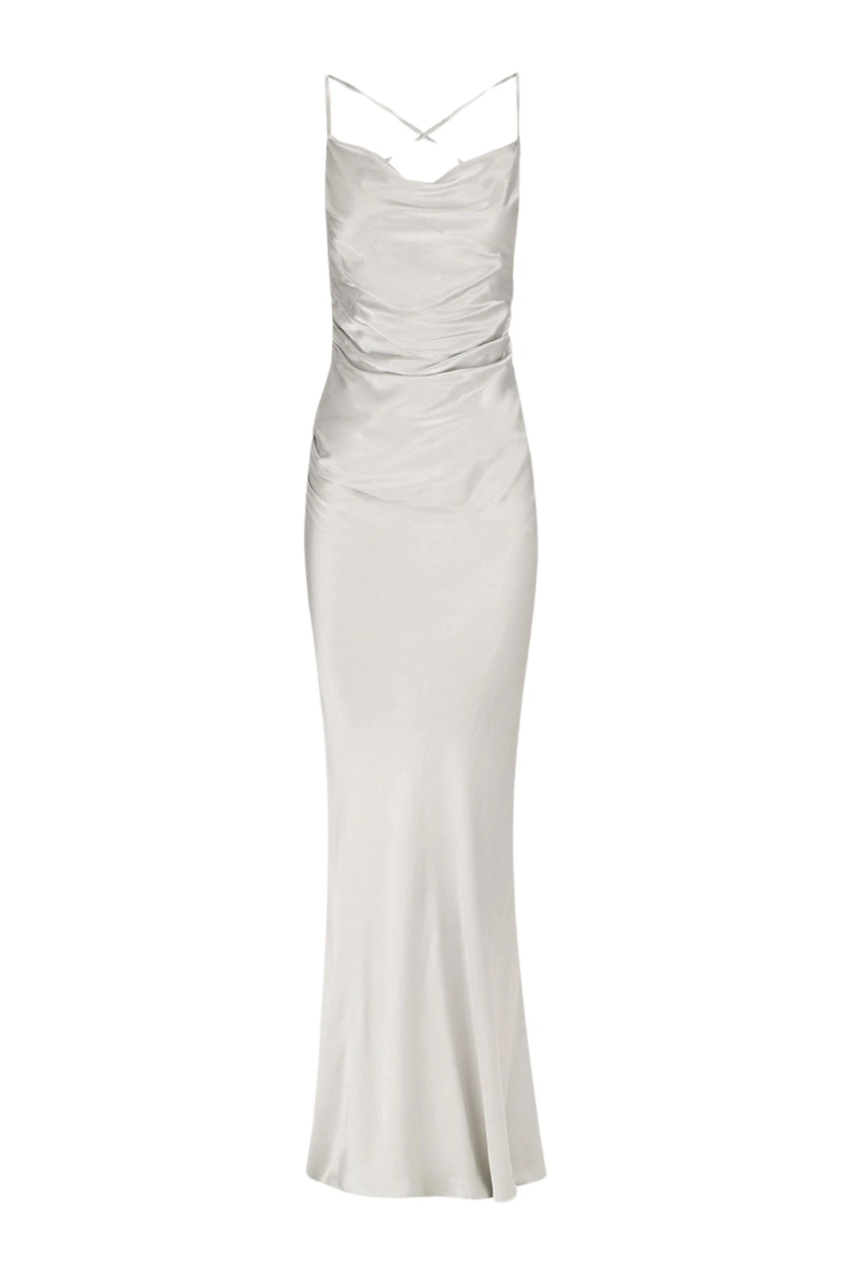 Shona-Joy-La-Lune-Lace-Back-Maxi-Dress-Silver39688_nobg La Lune Lace Back Maxi Dress - Silver - Image 1