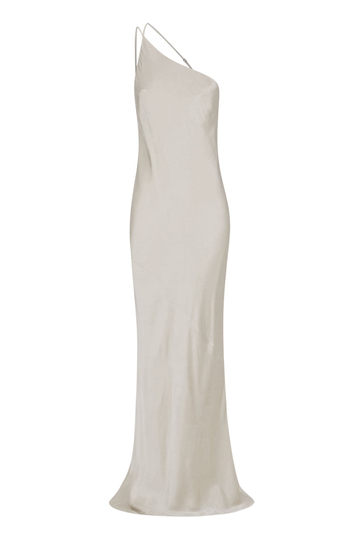 Shona Joy La Lune One Shoulder Cowl Back Maxi Dress – Silver