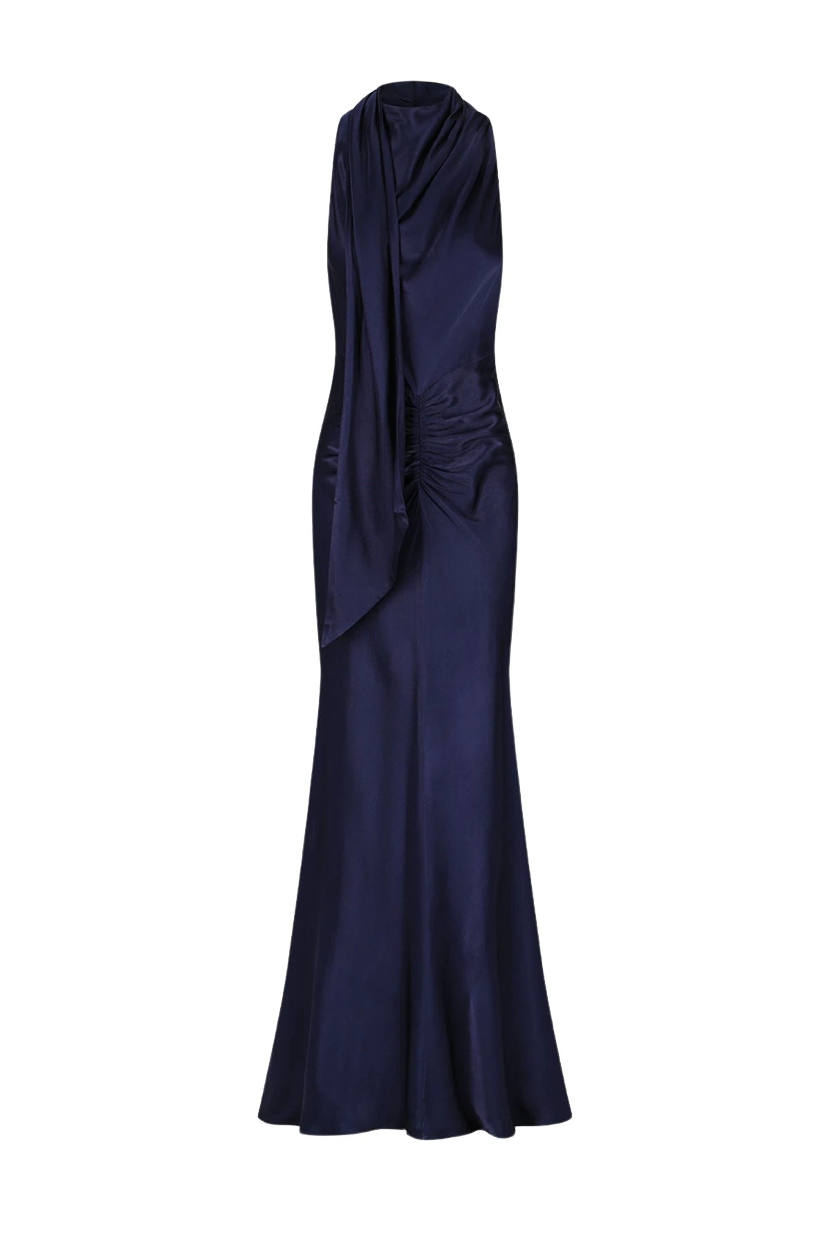 Shona-Joy-Lino-Scarf-Neck-Maxi-Dress-Deep-Midnight50042_nobg Lino Scarf Neck Maxi Dress - Deep Midnight - Image 1