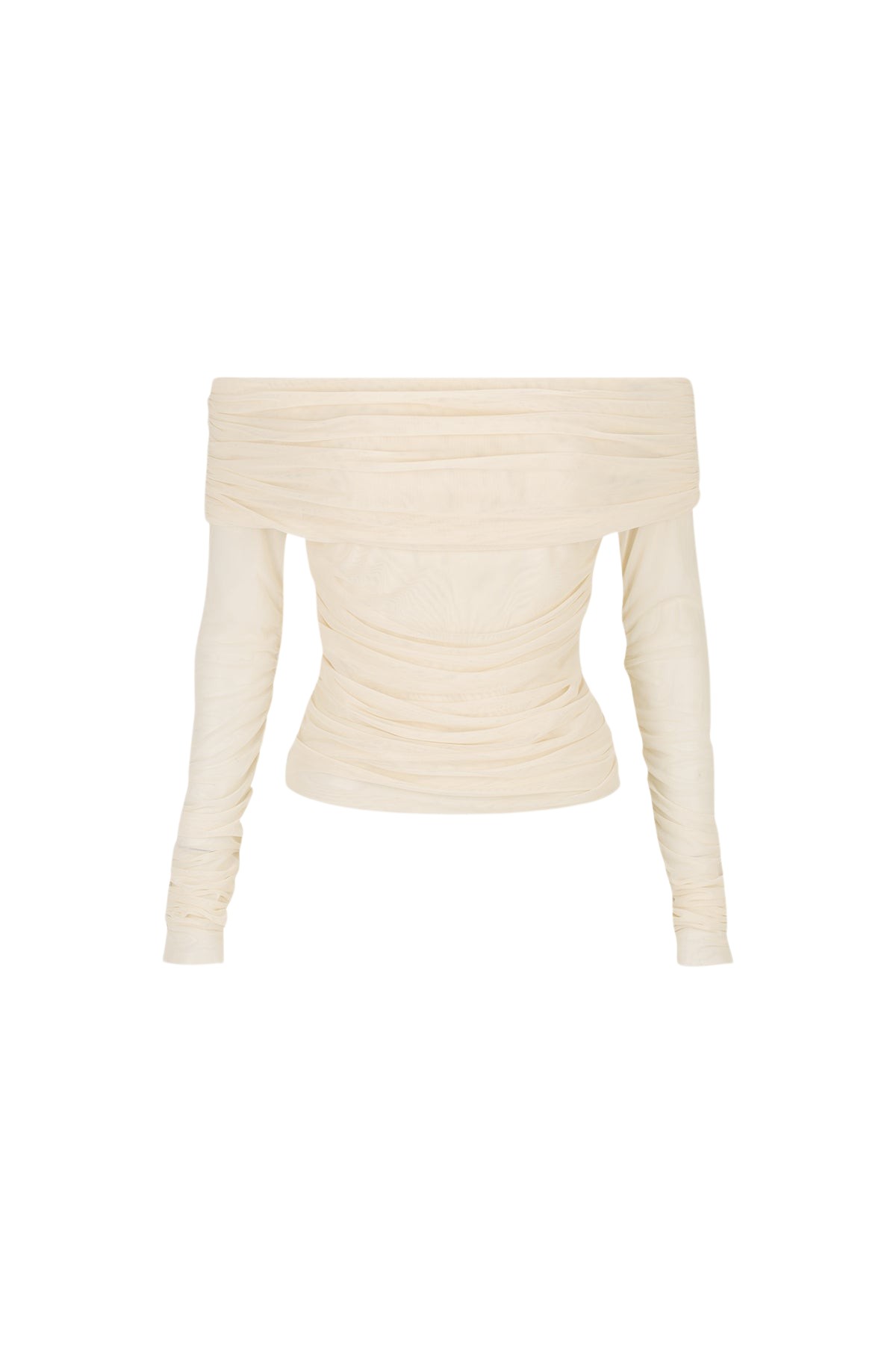 Shona Joy Mira Long Sleeve Off Shoulder Top – Ivory