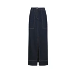 Rita Panelled Maxi Skirt - Deep Indigo
