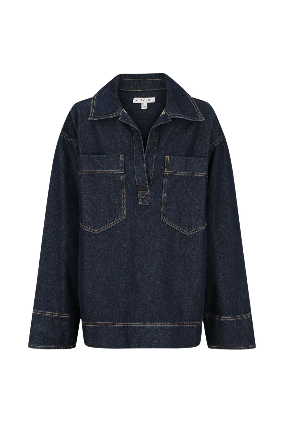 Shona-Joy-Rita-Patch-Pocket-Shirt-Deep-Indigo37366_nobg Rita Patch Pocket Shirt - Deep Indigo - Image 1