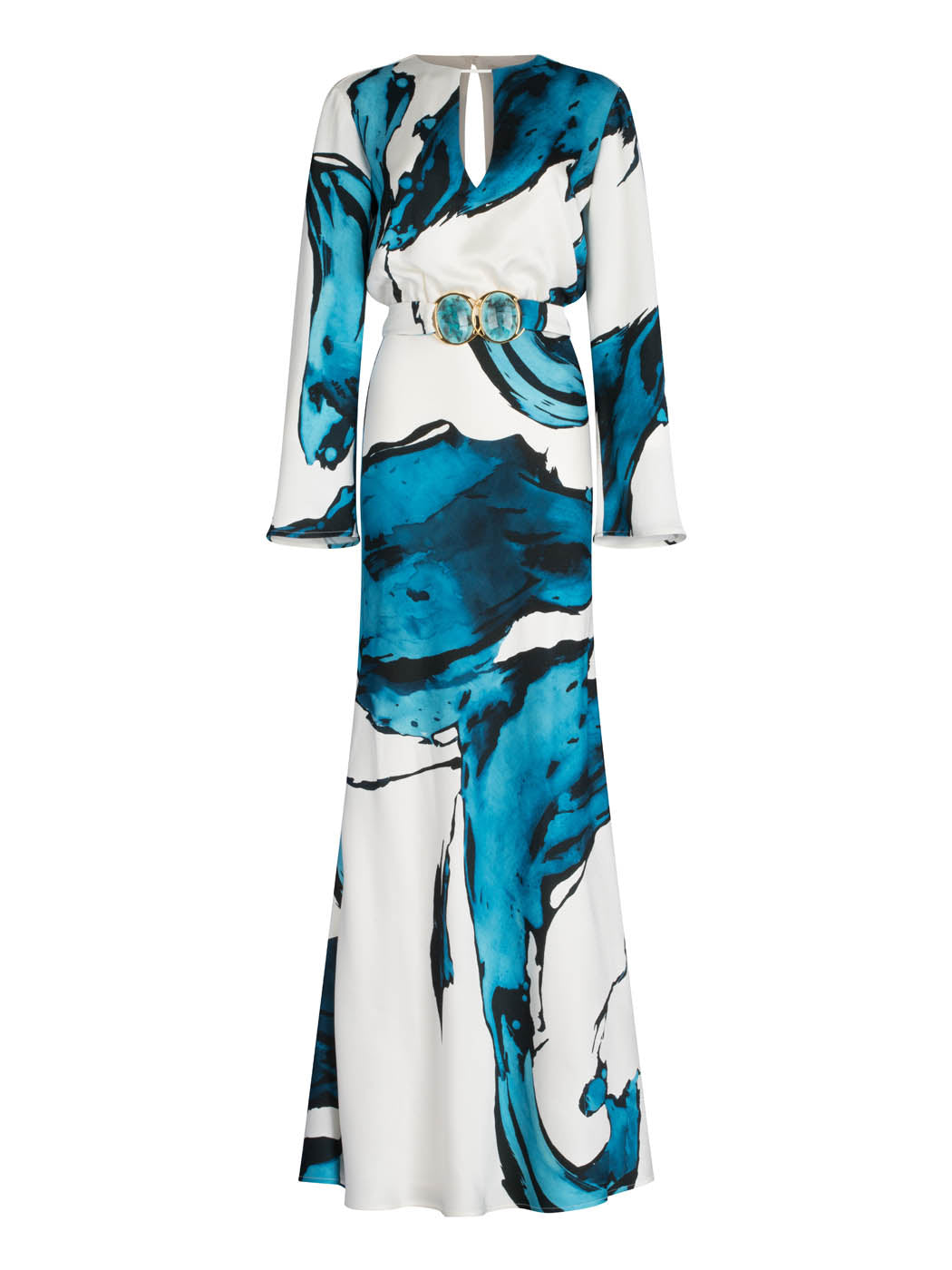 Silvia Tcherassi Fadia Dress Multi Abstract Waves