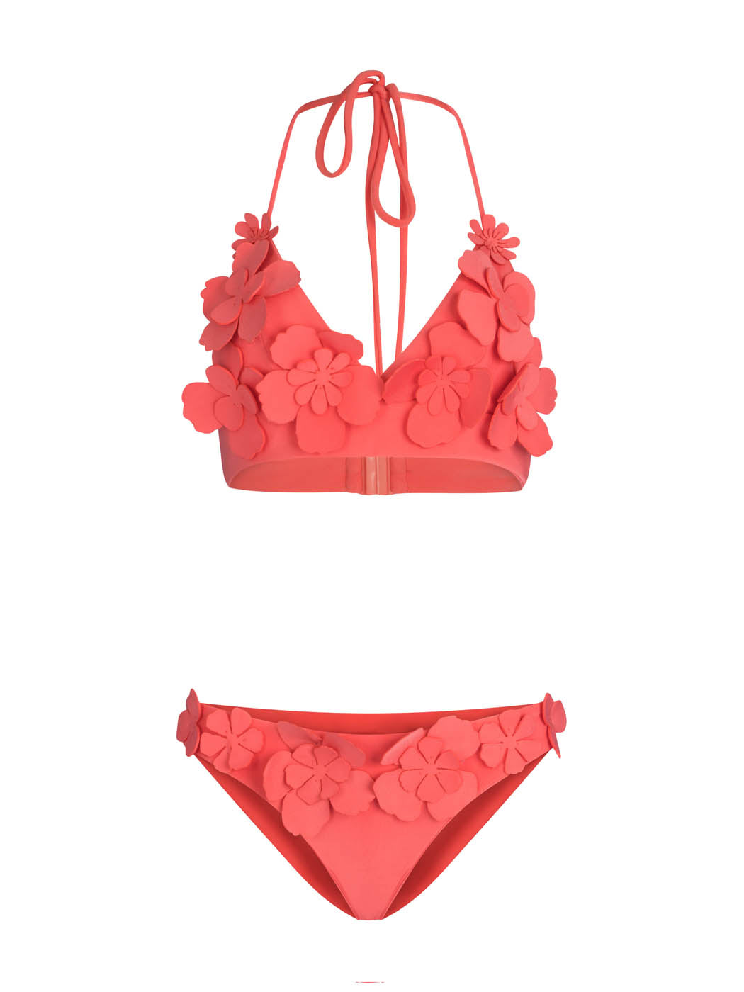 Silvia Tcherassi Felisa Top + Fermina Bikini Bottom Coral