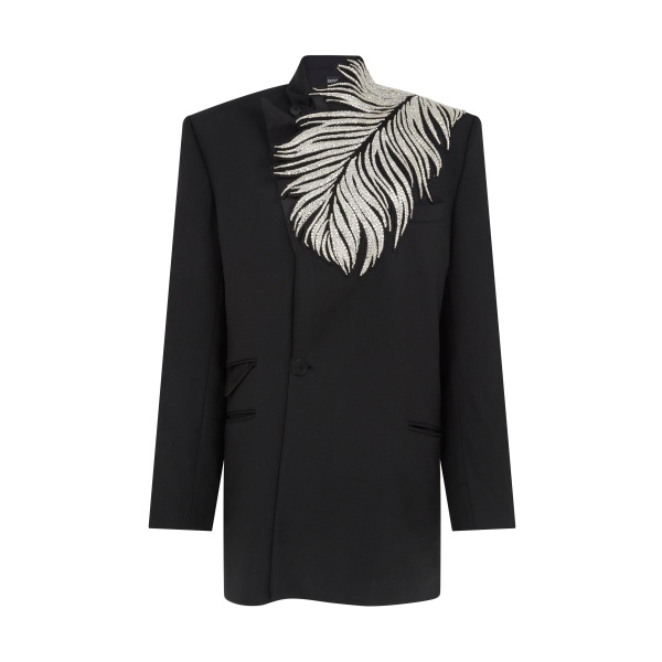 David Koma Crystal Feather Tailored Jacket