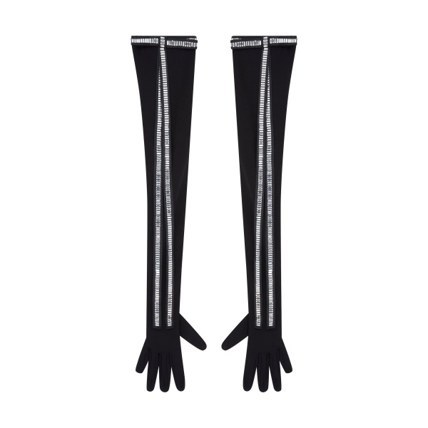 David Koma Long Gloves With Crystal Bow