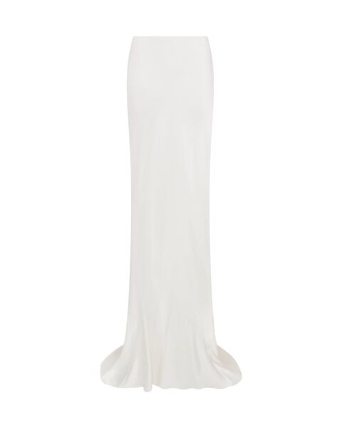 David Koma Low Waist Satin Maxi Skirt