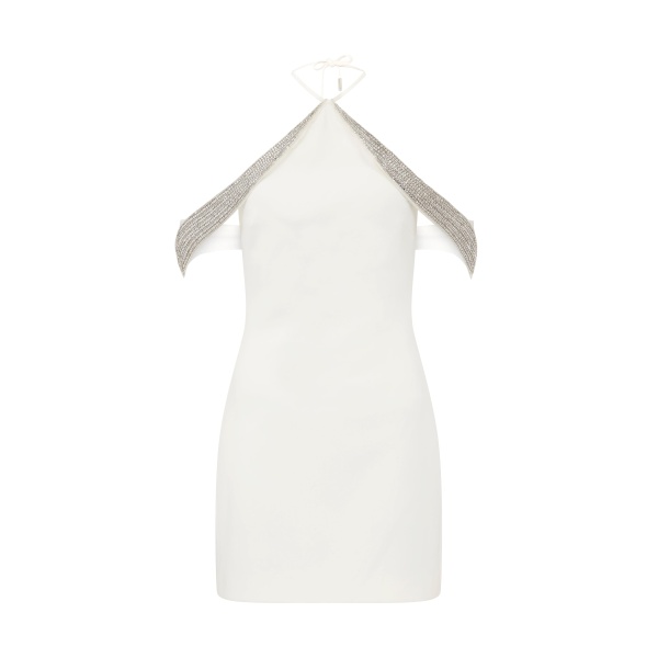 David Koma Off The Shoulder Crystal Wings Mini Dress