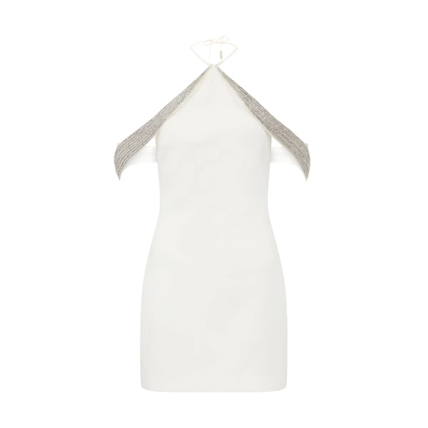 David Koma Off The Shoulder Crystal Wings Mini Dress