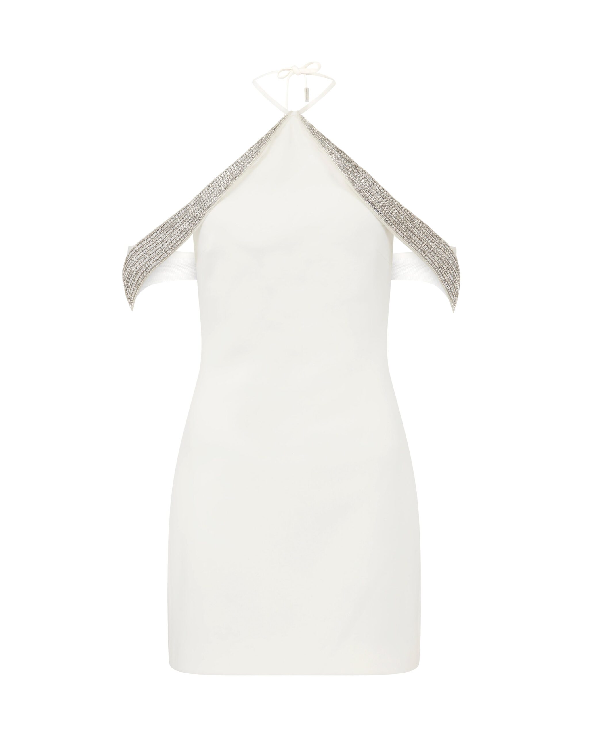 David Koma Off The Shoulder Crystal Wings Mini Dress