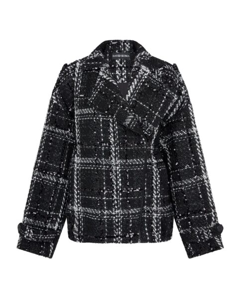 David Koma Oversized Tweed Jacket