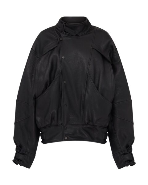 David Koma Panelled Leather Jacket