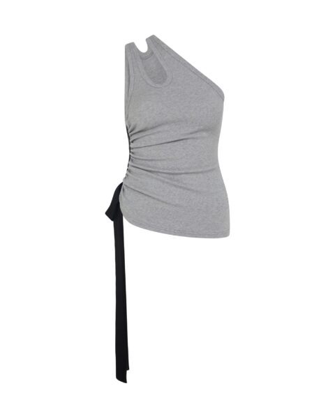 David Koma Ruched Side And Satin Bow Top