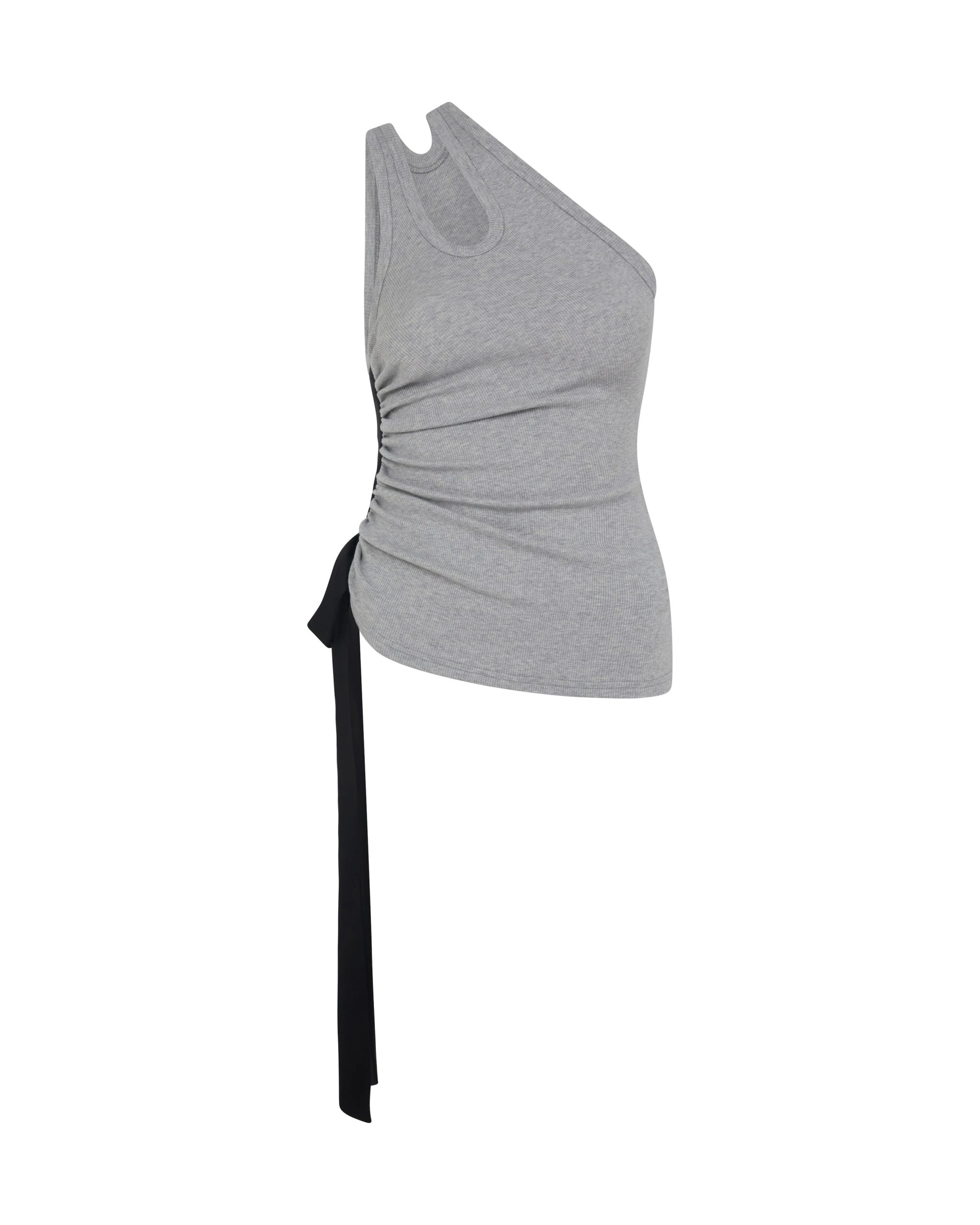 David Koma Ruched Side And Satin Bow Top David Koma Ruched Side And Satin Bow Top