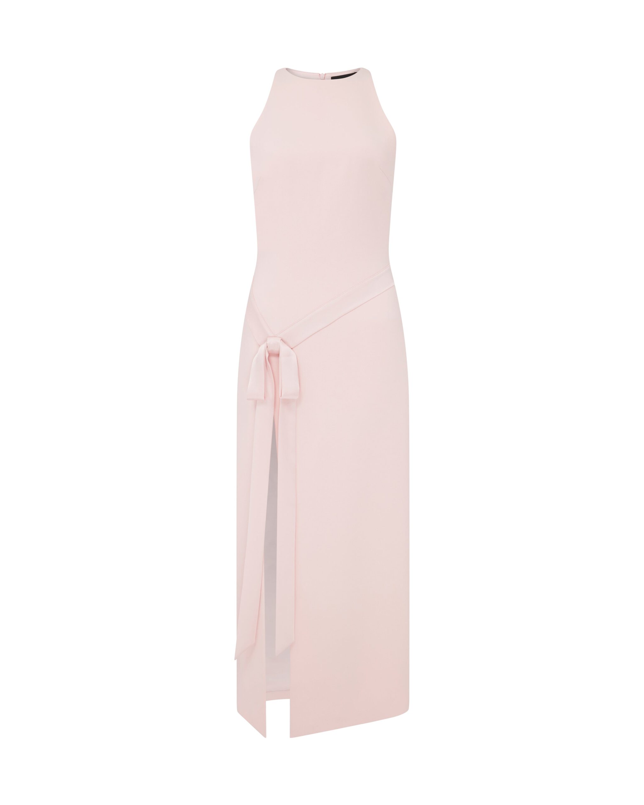 David Koma Satin Bow Midi Dress