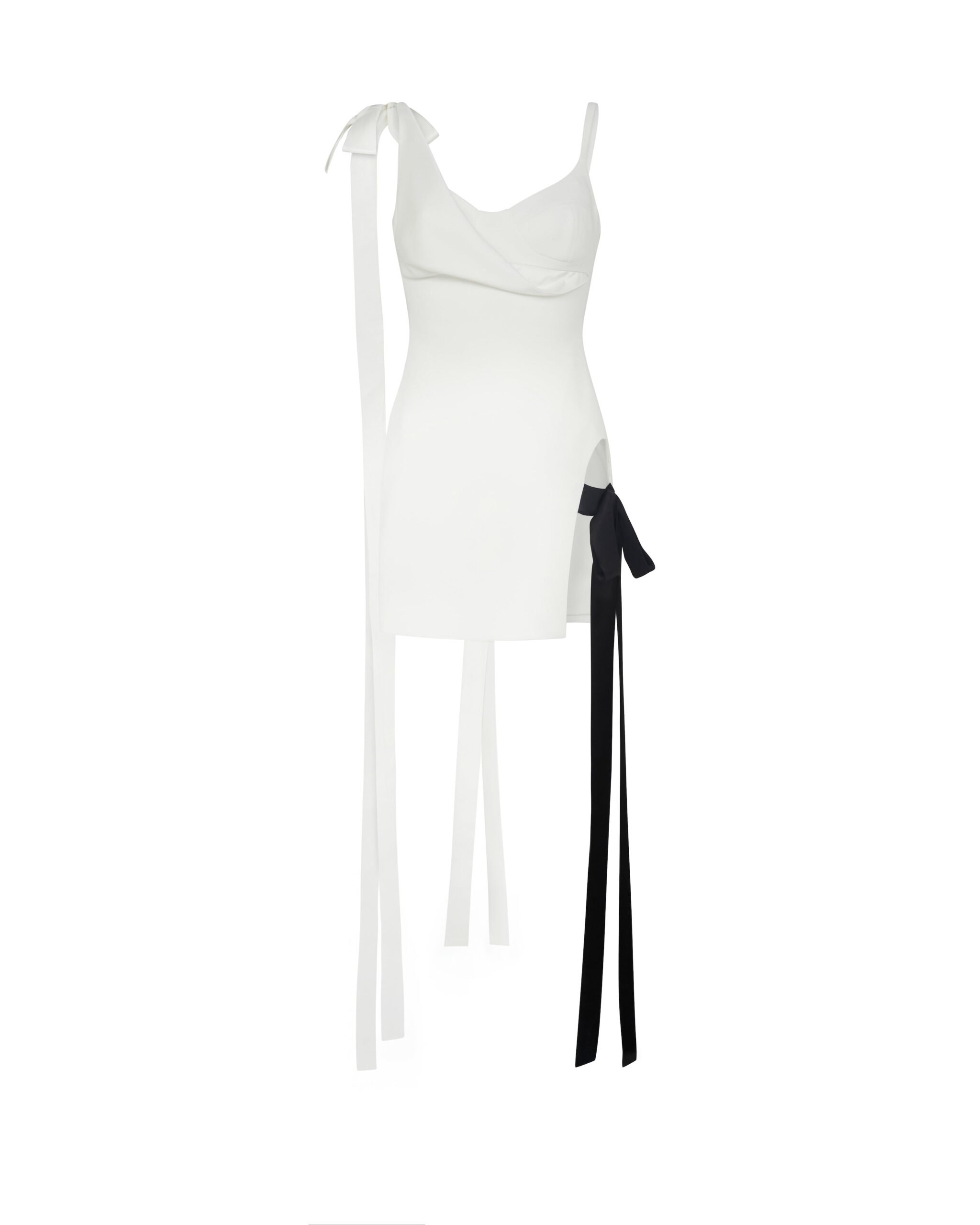 David Koma Satin Bow Mini Dress