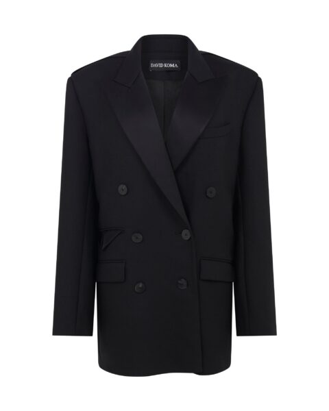 David Koma Satin Tape Detail Tailored Jacket