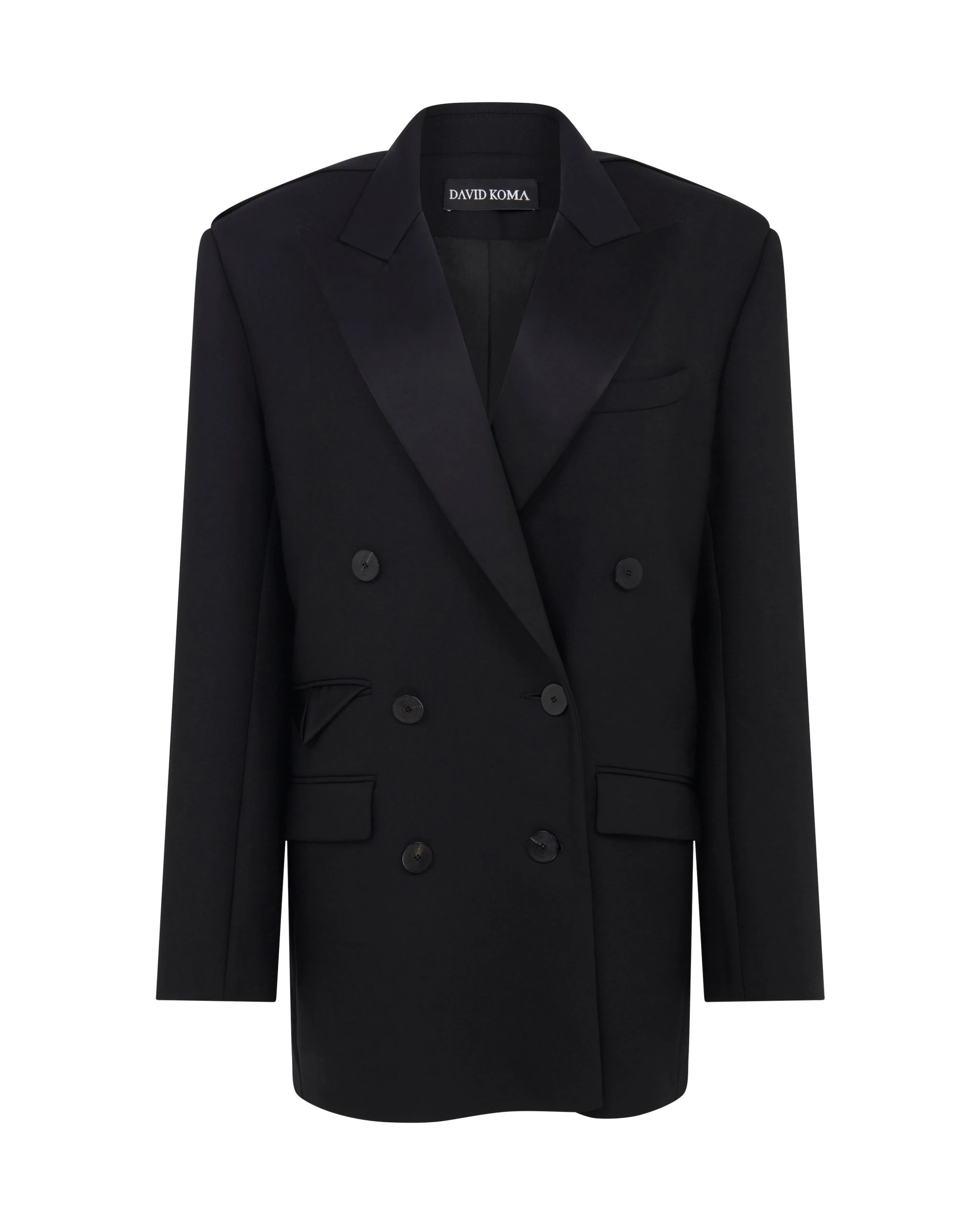 David Koma Satin Tape Detail Tailored Jacket David Koma Satin Tape Detail Tailored Jacket