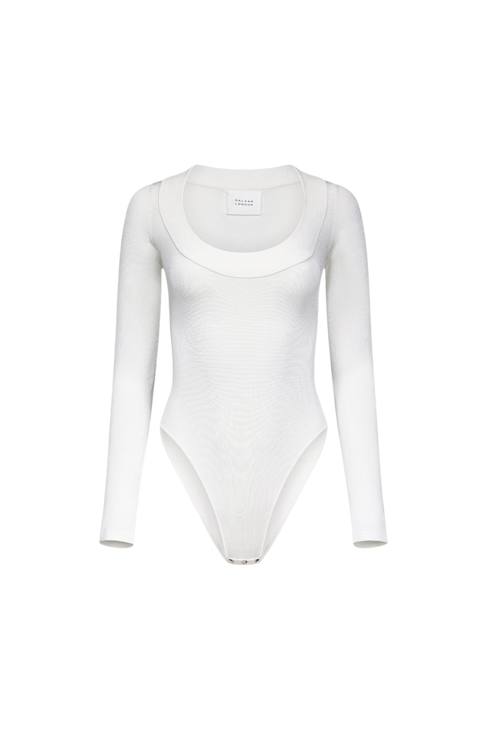 Galvan London Sasha Ballet Neck Body – White Top