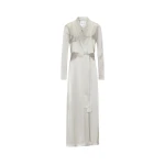 Satin Trench Coat - Platinum