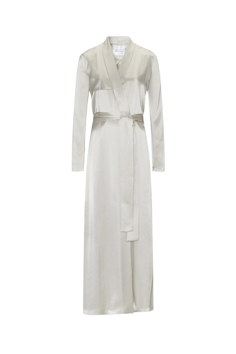 Galvan-London-Satin-Trench-Coat-Platinum42083_nobg Satin Trench Coat - Platinum - Image 1