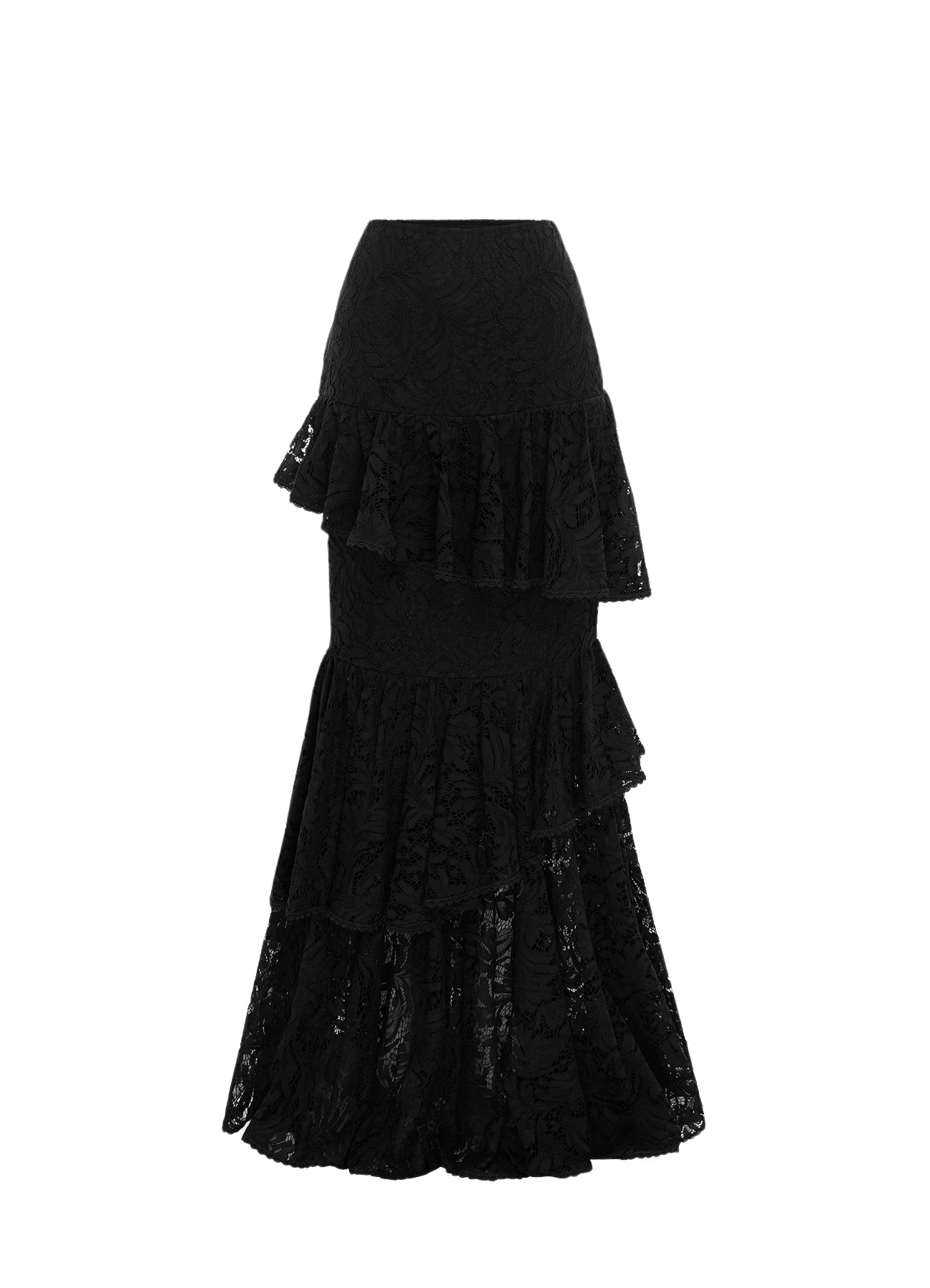 Leo-Lin-Amaya-Lace-Maxi-Skirt-Ebony-520459_nobg Amaya Lace Maxi Skirt - Ebony - Image 1