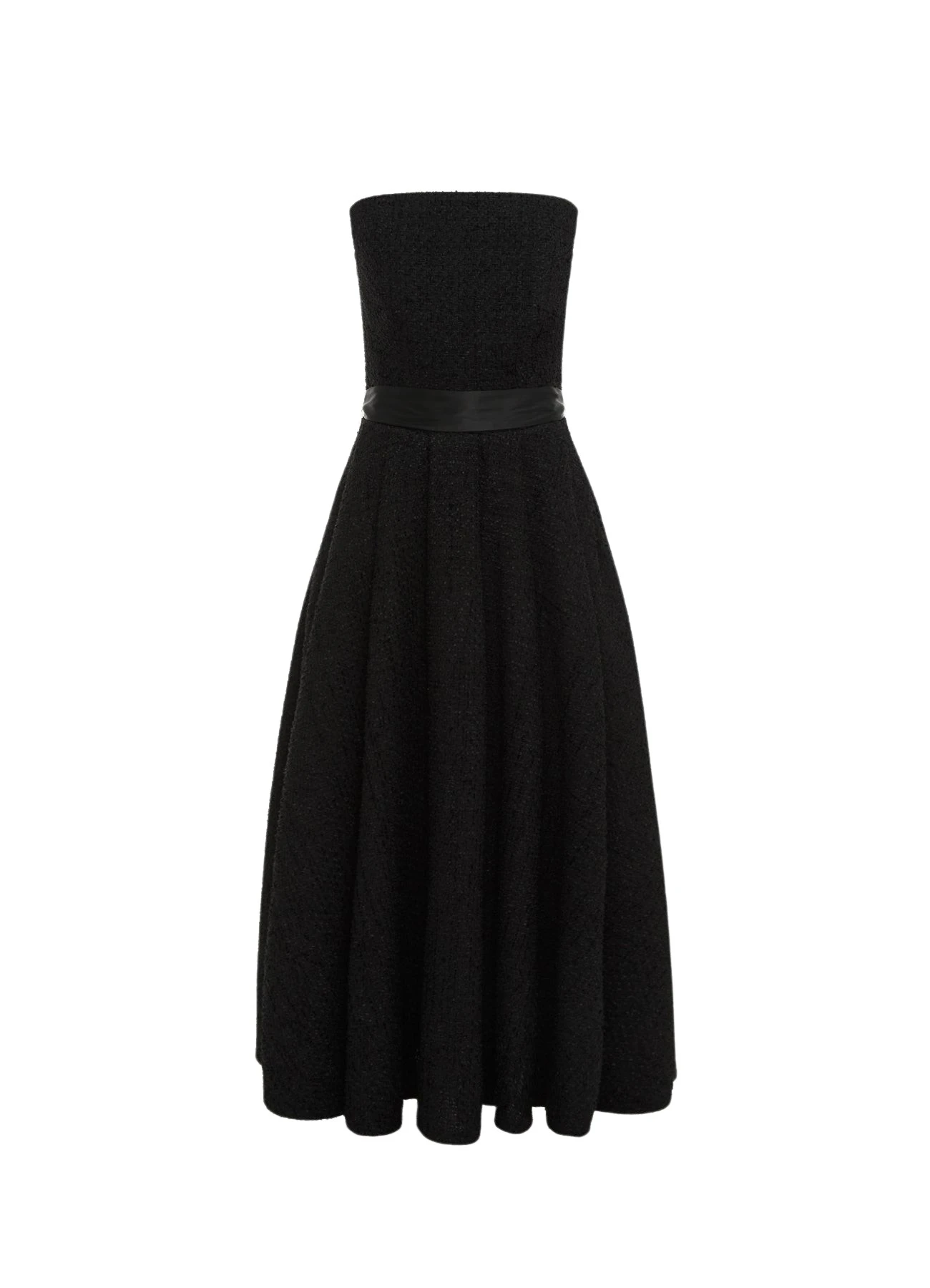 Leo-Lin-Angelica-Tweed-Bustier-Maxi-Dress-Ebony-654734_nobg Angelica Tweed Bustier Maxi Dress - Ebony - Image 1