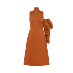 Annalise One Shoulder Midi Dress - Toffee