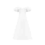 Annie Off Shoulder Frill Midi Dress - Snow