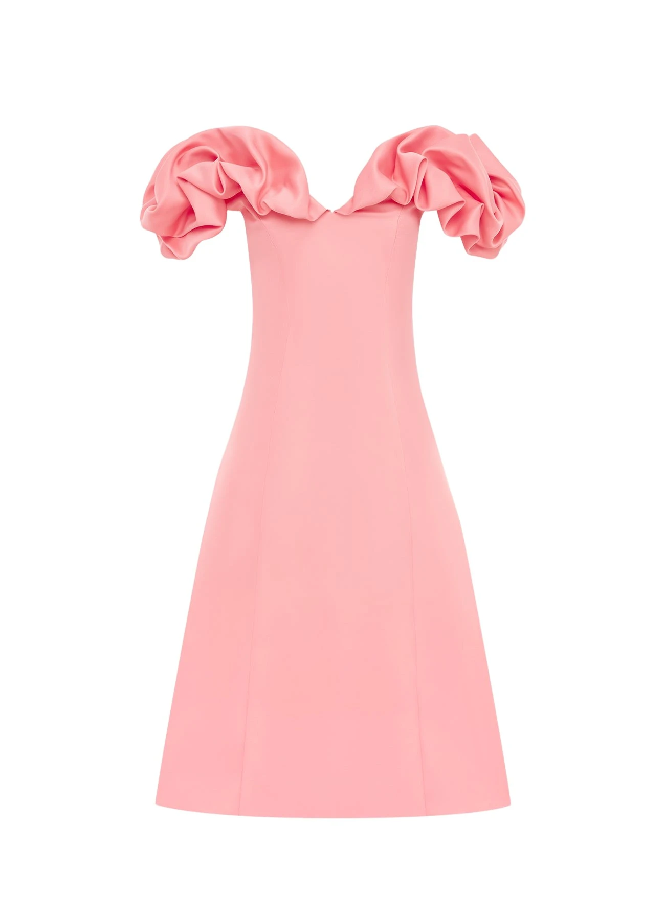 Leo-Lin-Annie-Off-Shoulder-Frill-Midi-Dress-Strawberry-Pink-625053_nobg Annie Off Shoulder Frill Midi Dress - Strawberry Pink - Image 1