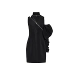 Beau One Shoulder Mini Dress - Ebony