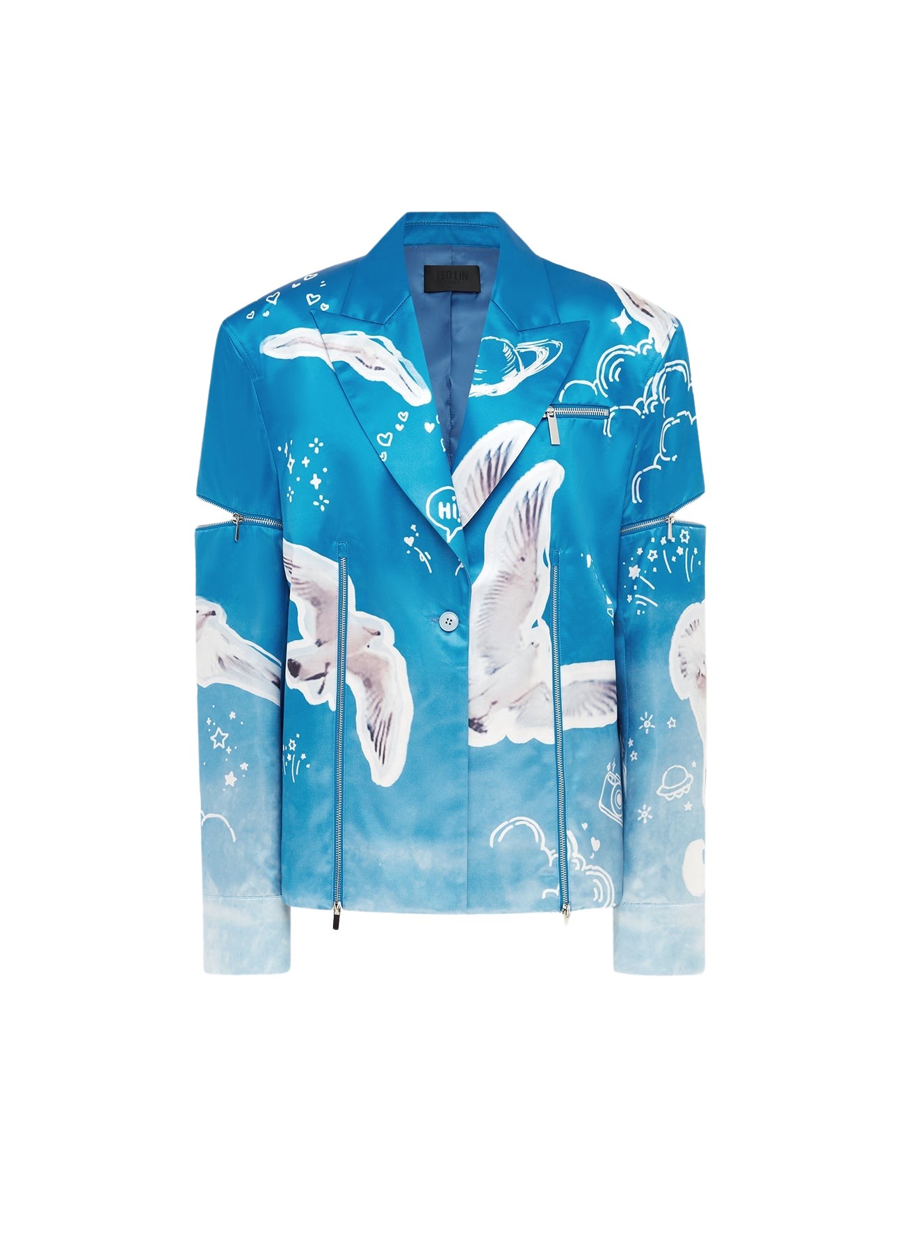 Leo Lin Brielle Blazer – Aerial Print