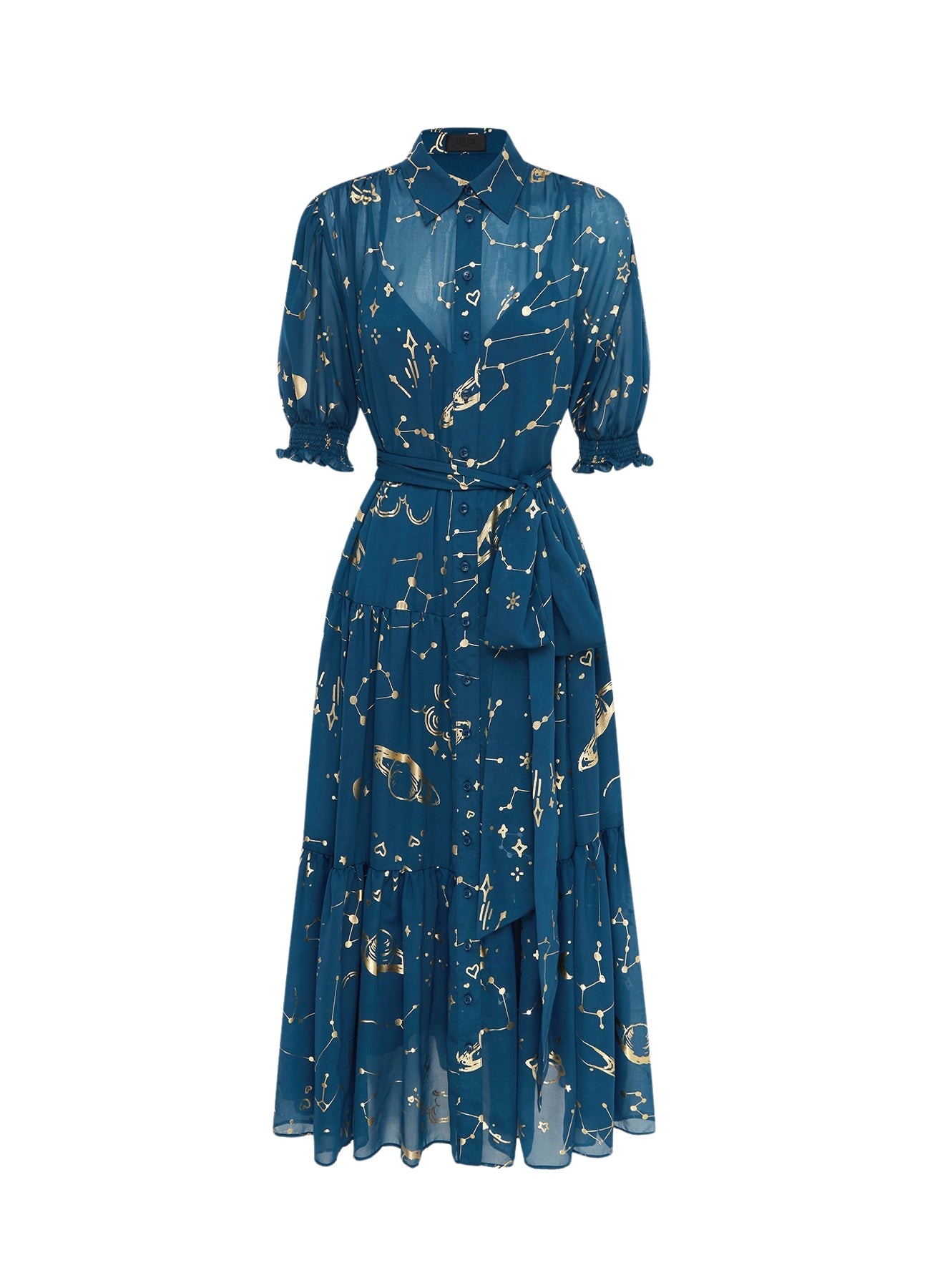 Leo Lin Ellie Bishop Sleeve Midi Dress – Celestial Print