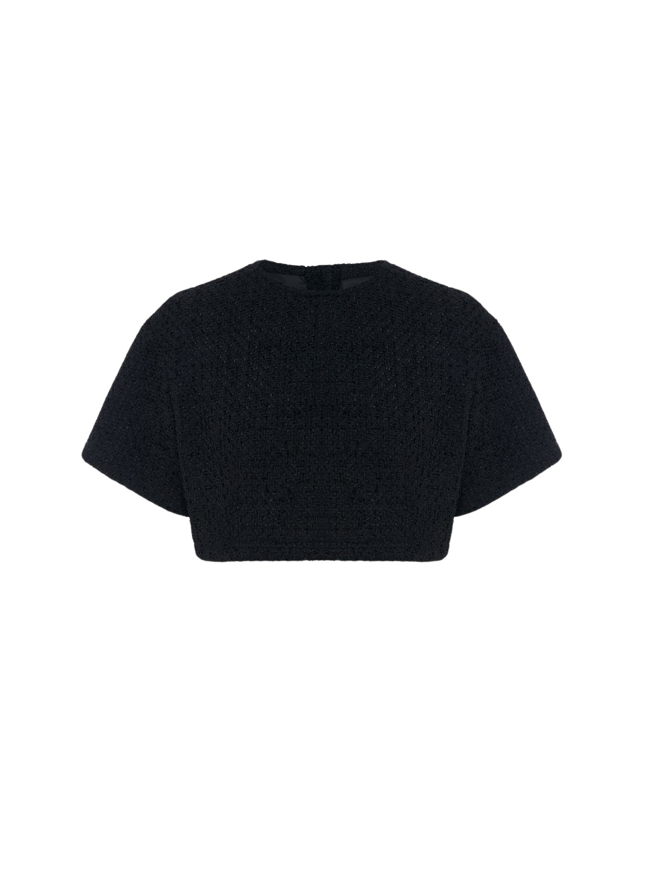 Leo Lin Indie Tweed Sleeve Top – Ebony