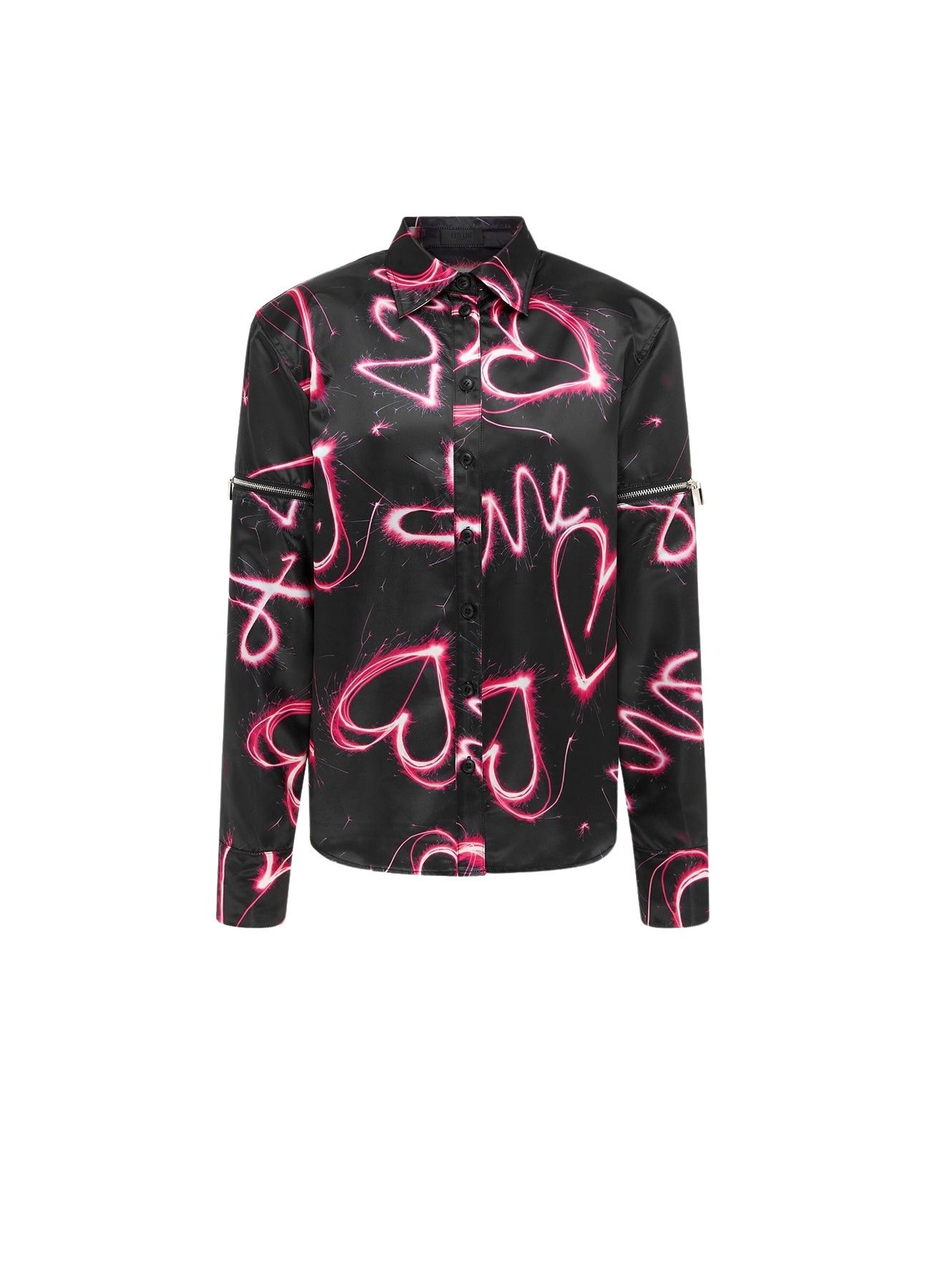 Leo Lin Irina Blouse – Neon Heart Print