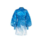 Juliana Shirt Mini Dress - Aerial Print