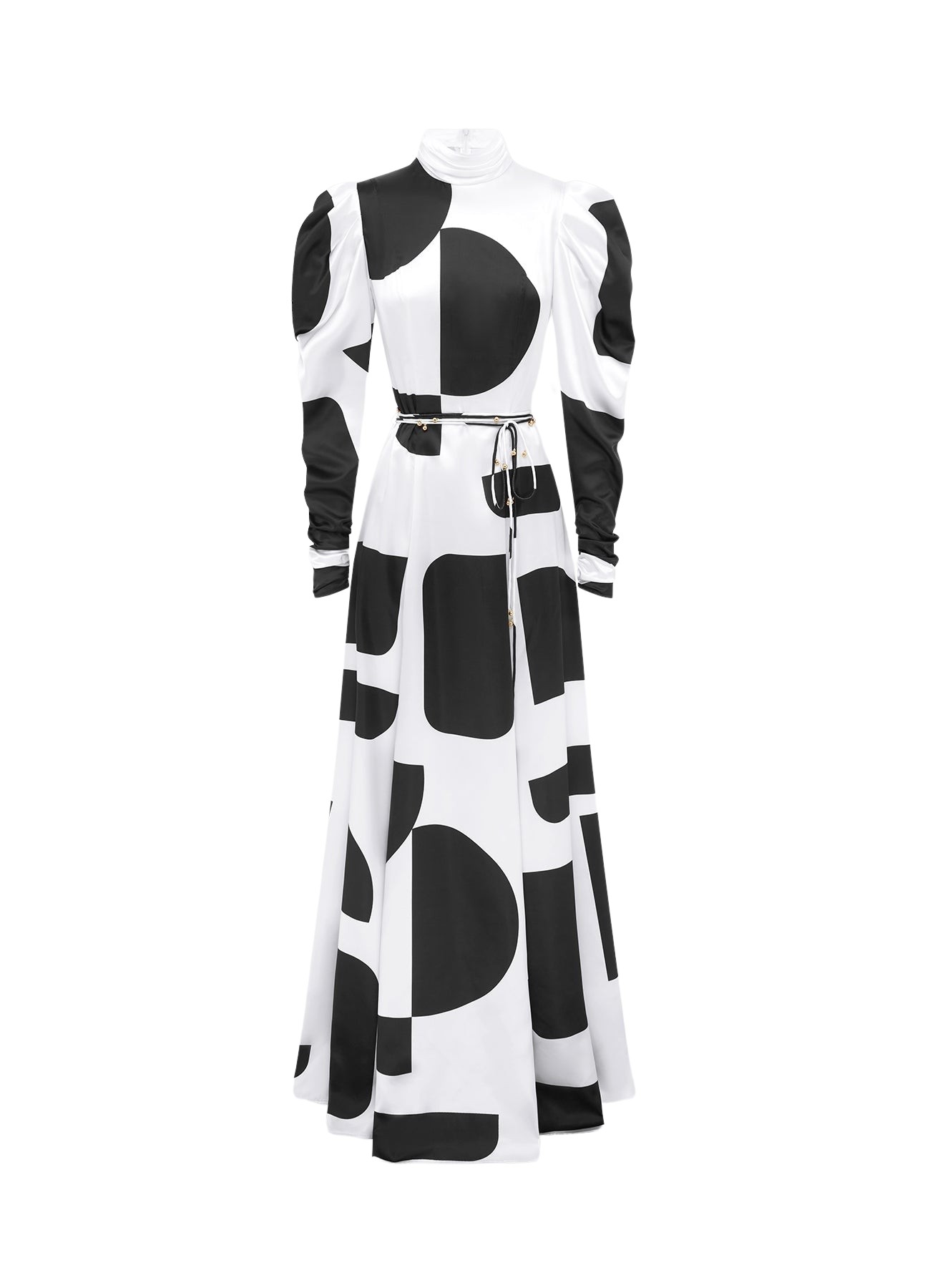 Leo Lin Kaleida High Neck Maxi Dress – Geo Print