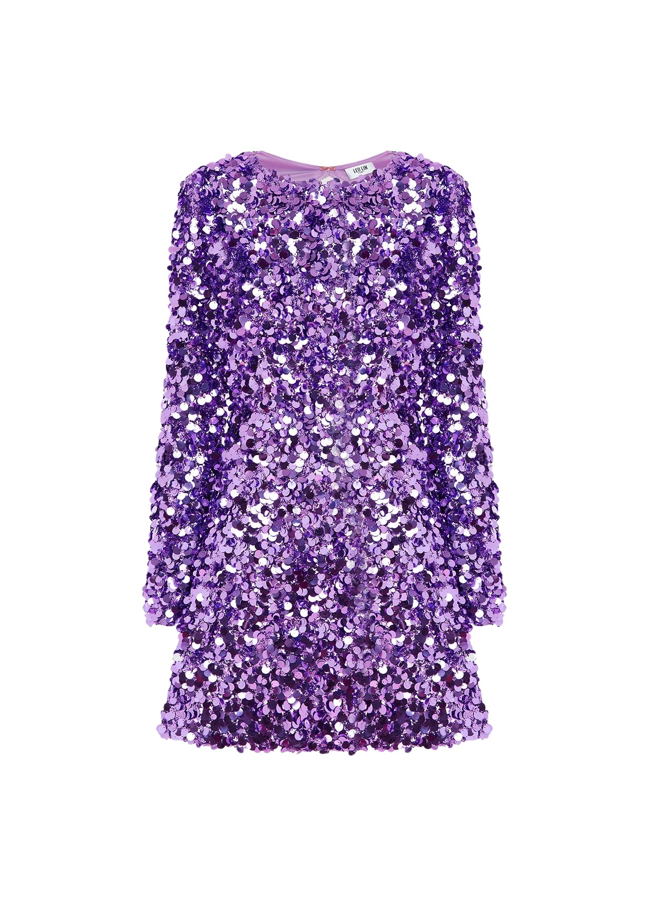 Leo Lin Kristen Sequin Open Back Mini Dress – Lavender