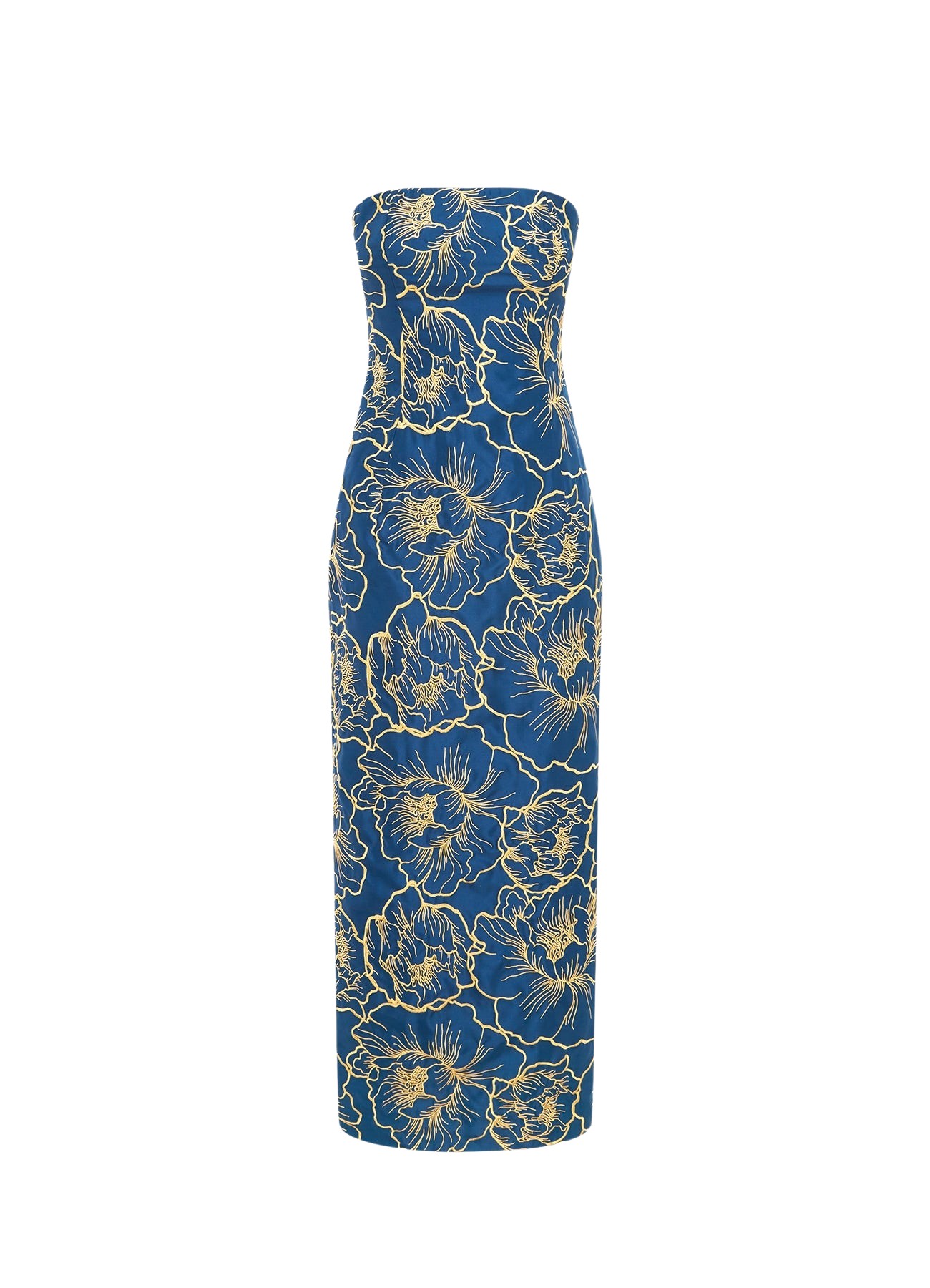 Leo Lin Rayna Bustier Maxi Dress – Marine Blue