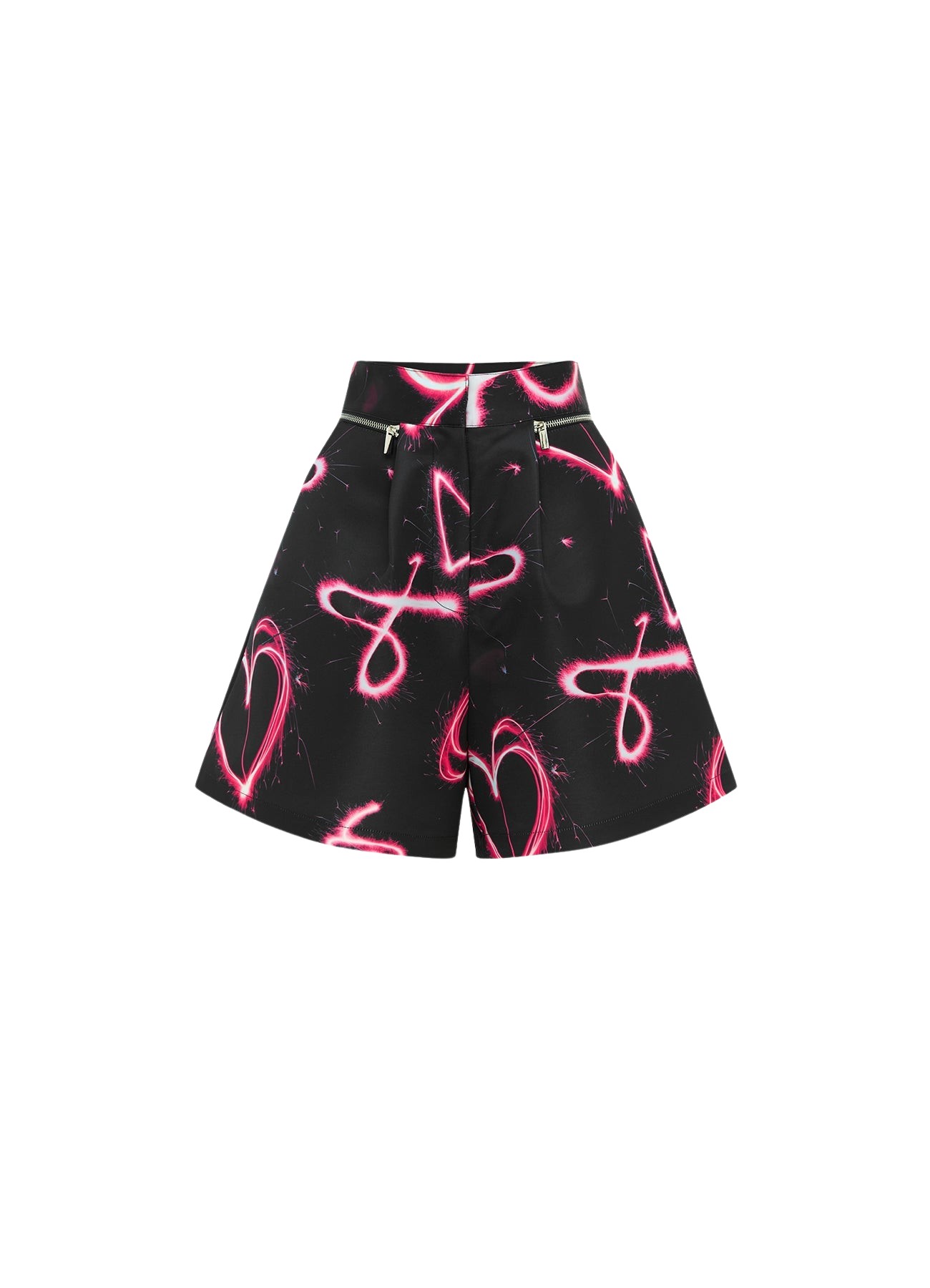 Leo Lin Winnie Shorts – Neon Heart Print